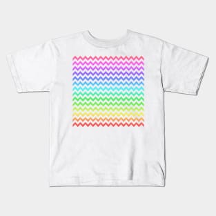 Rainbow Chevron pattern Kids T-Shirt